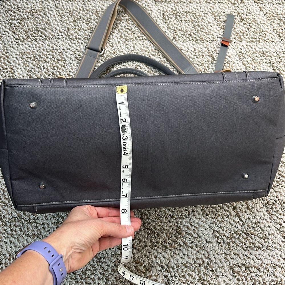 PACAPOD MIRANO DIAPER BAG LARGE GRAY COATED CANVAS CROSSBODY - Picture 14 of 17